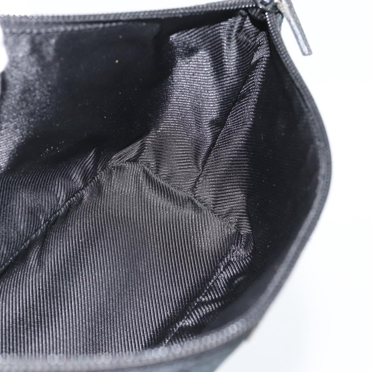 GUCCI GG Canvas Accessory Pouch Black 07198 Auth 188080A
