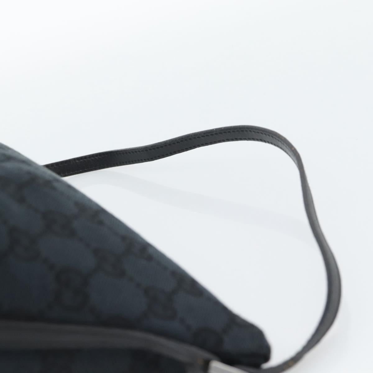 GUCCI GG Canvas Accessory Pouch Black 07198 Auth 188080A