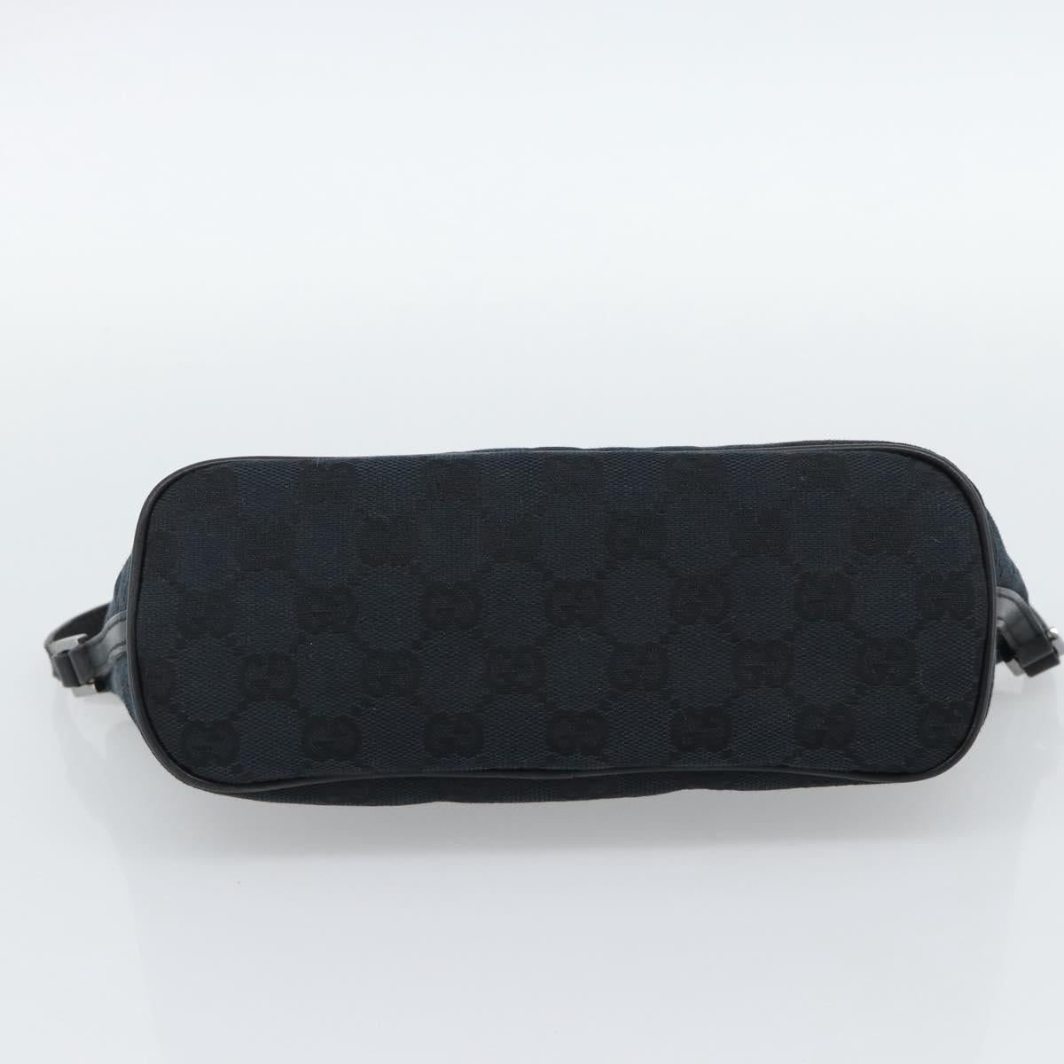 GUCCI GG Canvas Accessory Pouch Black 07198 Auth 188080A