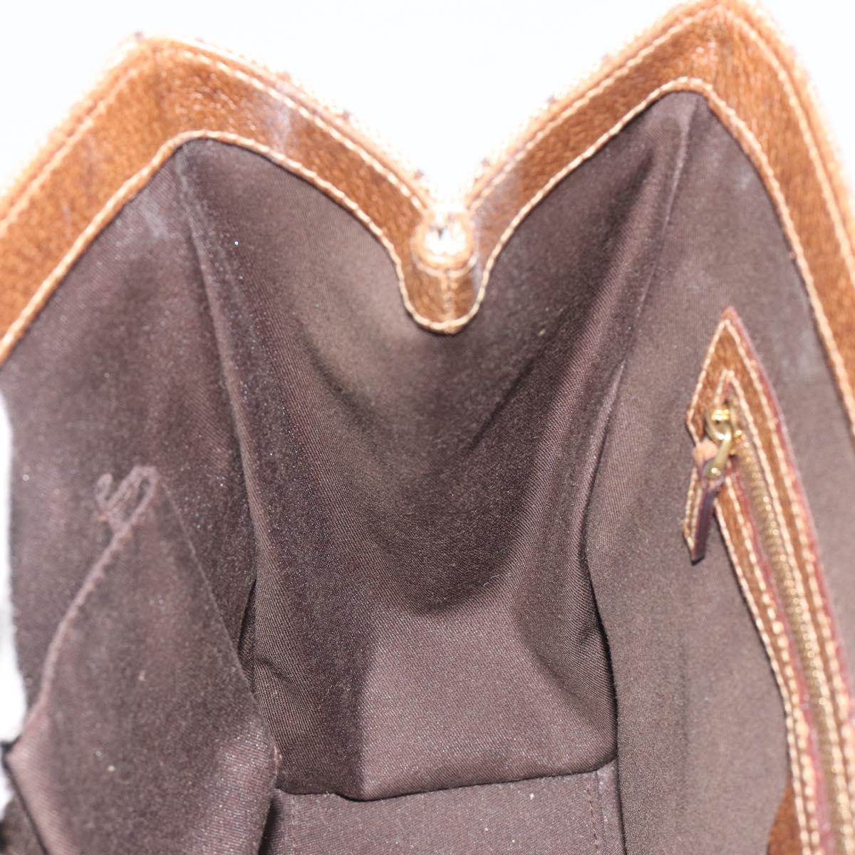 GUCCI GG Canvas Hand Bag Beige 120895 Auth 188081A