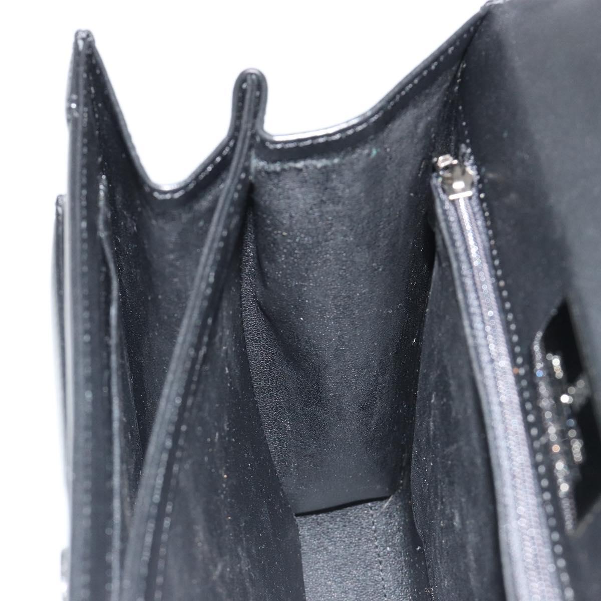 GIVENCHY Hand Bag Leather Black Auth 188085