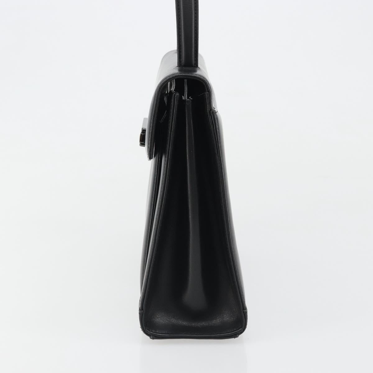 GIVENCHY Hand Bag Leather Black Auth 188085