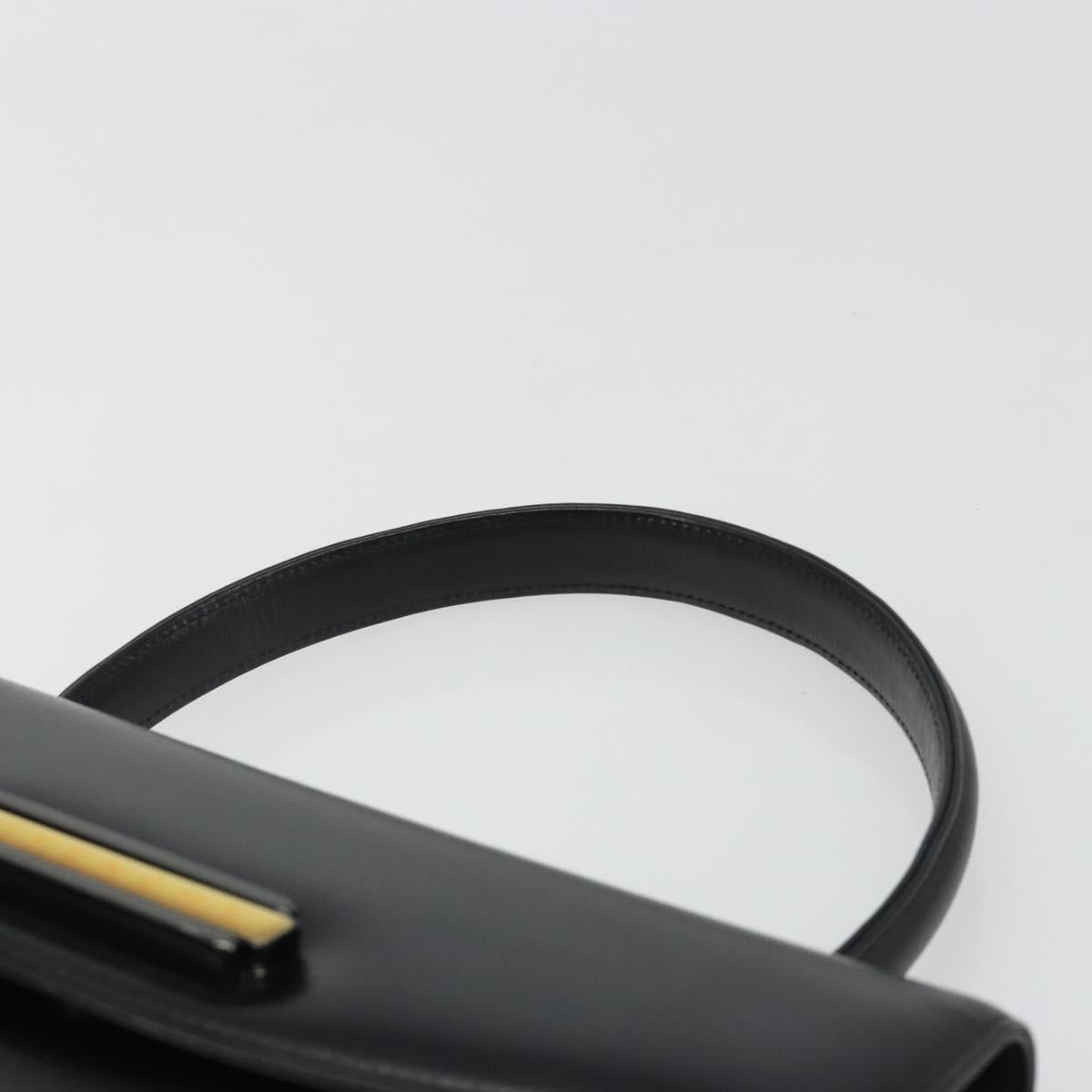 GIVENCHY Hand Bag Leather Black Auth 188085