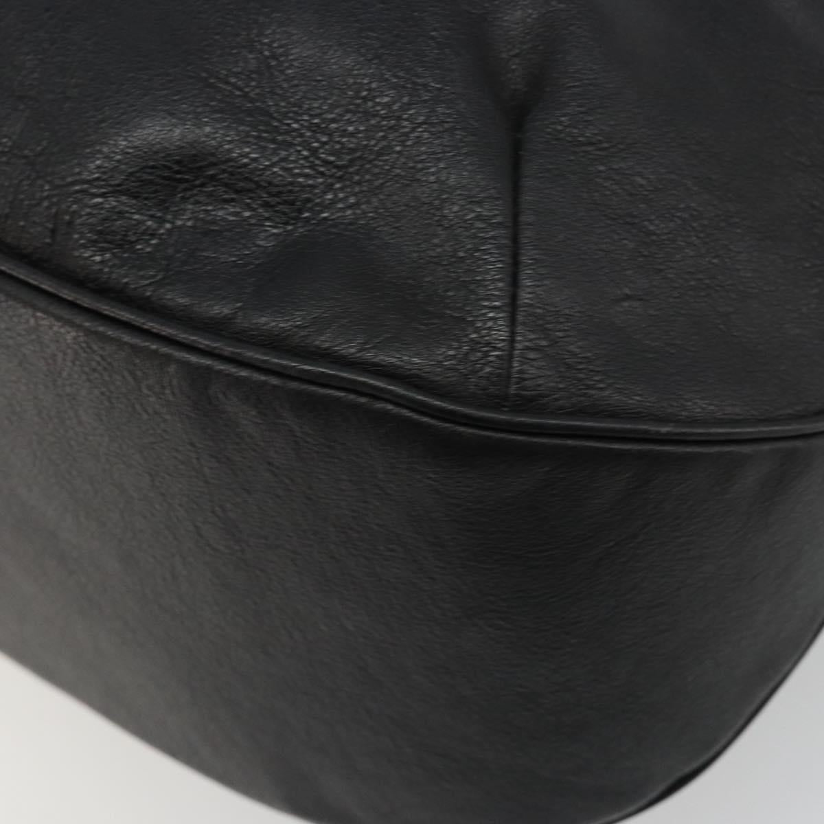 BURBERRY Tote Bag Leather Black Auth 188086A