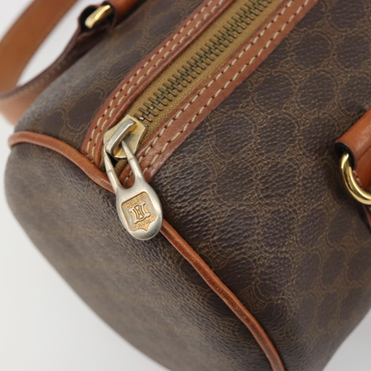 CELINE Macadam Canvas Hand Bag Brown Auth 188087A