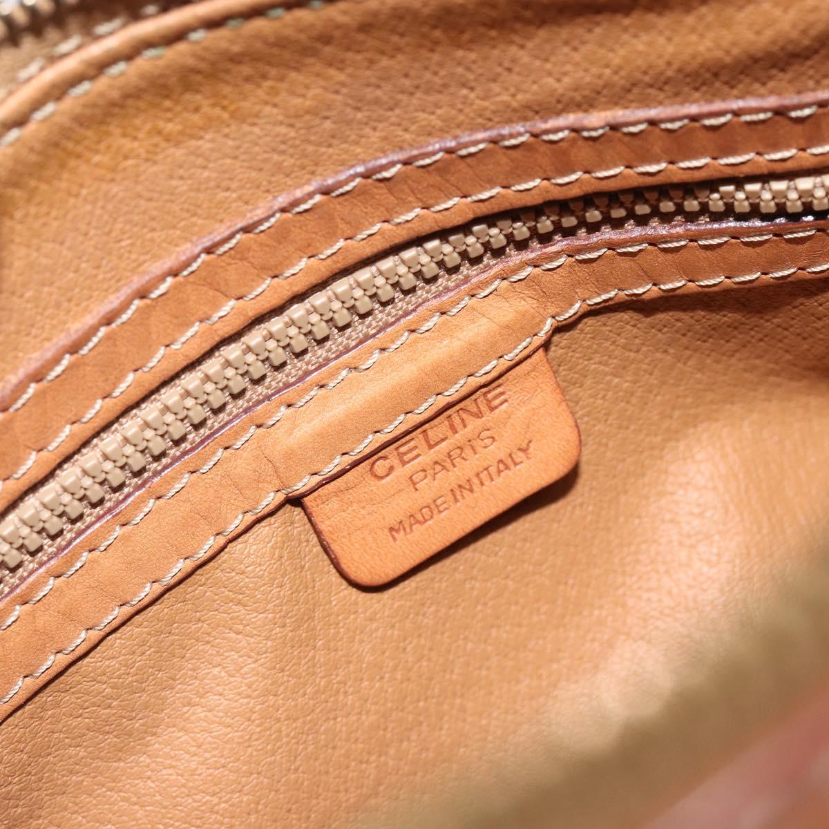 CELINE Macadam Canvas Hand Bag Brown Auth 188087A