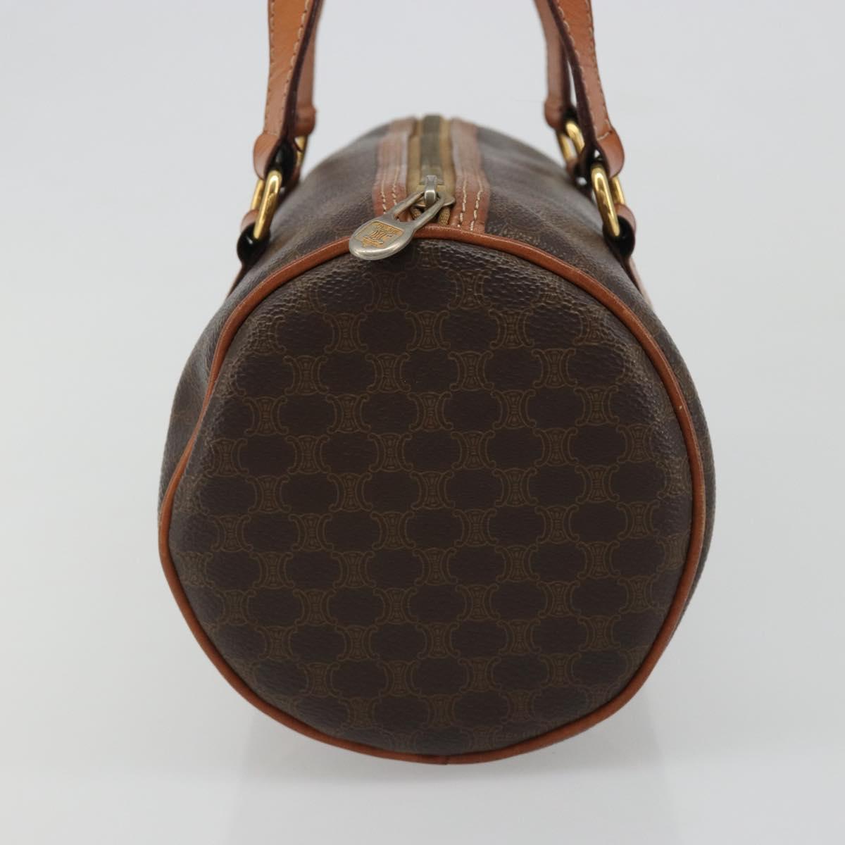 CELINE Macadam Canvas Hand Bag Brown Auth 188087A
