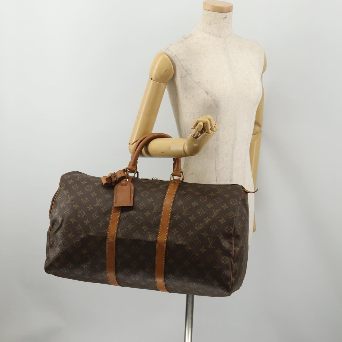 LOUIS VUITTON Monogram Keepall 50 Boston Bag M41426 LV Auth 188095