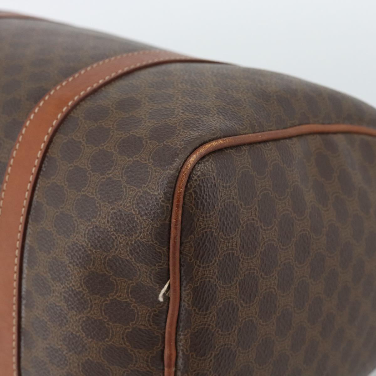 CELINE Macadam Canvas Hand Bag PVC Brown Auth 188100A