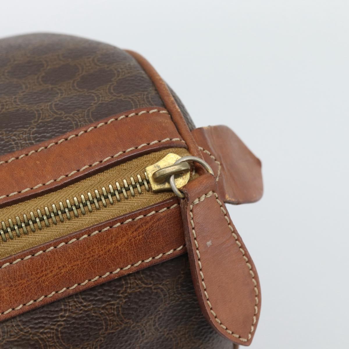 CELINE Macadam Canvas Hand Bag PVC Brown Auth 188100A