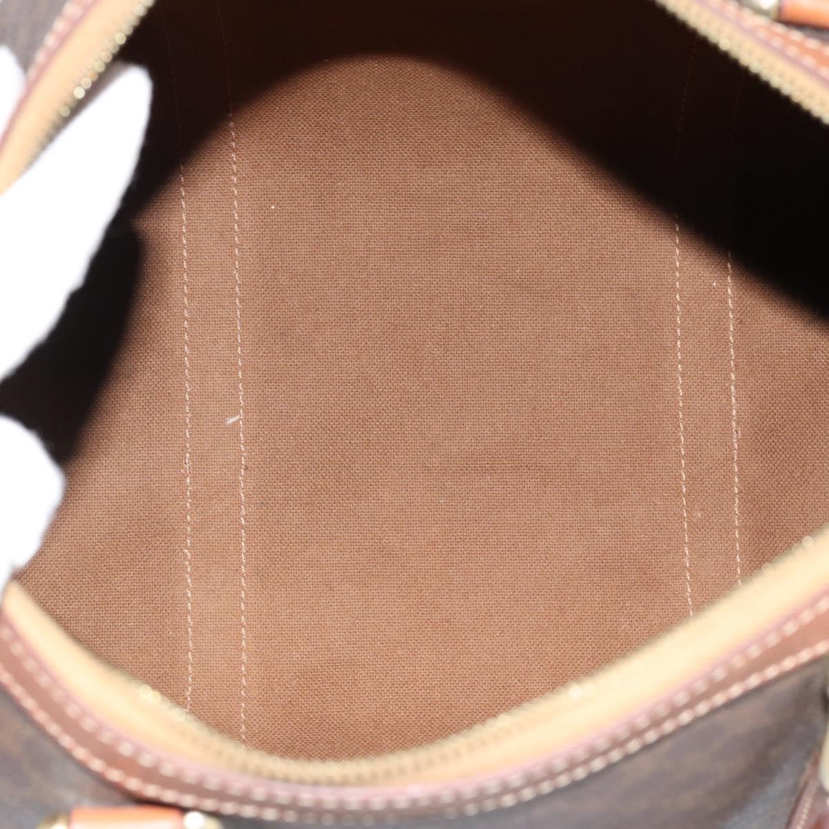 CELINE Macadam Canvas Hand Bag PVC Brown Auth 188100A
