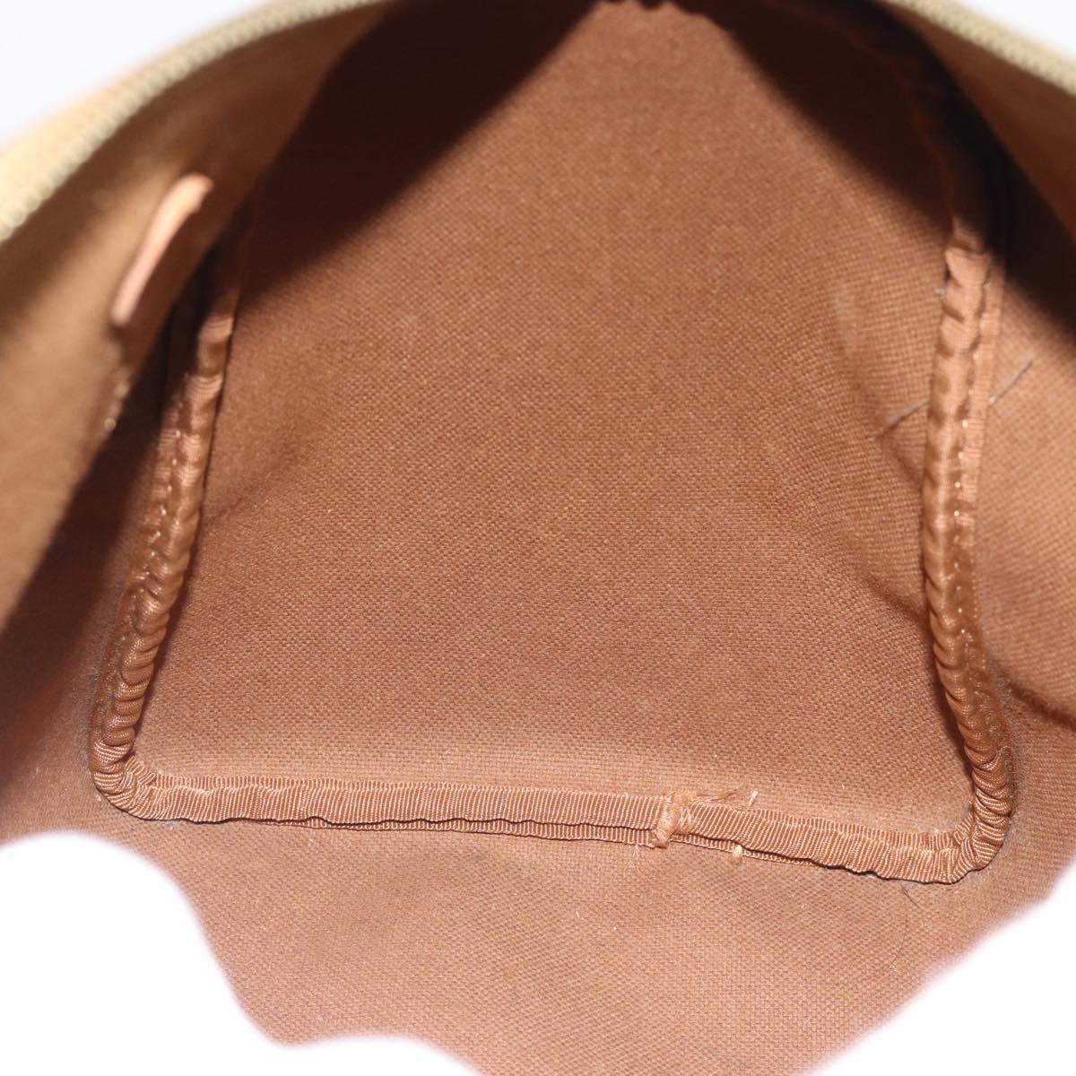 CELINE Macadam Canvas Hand Bag PVC Brown Auth 188100A
