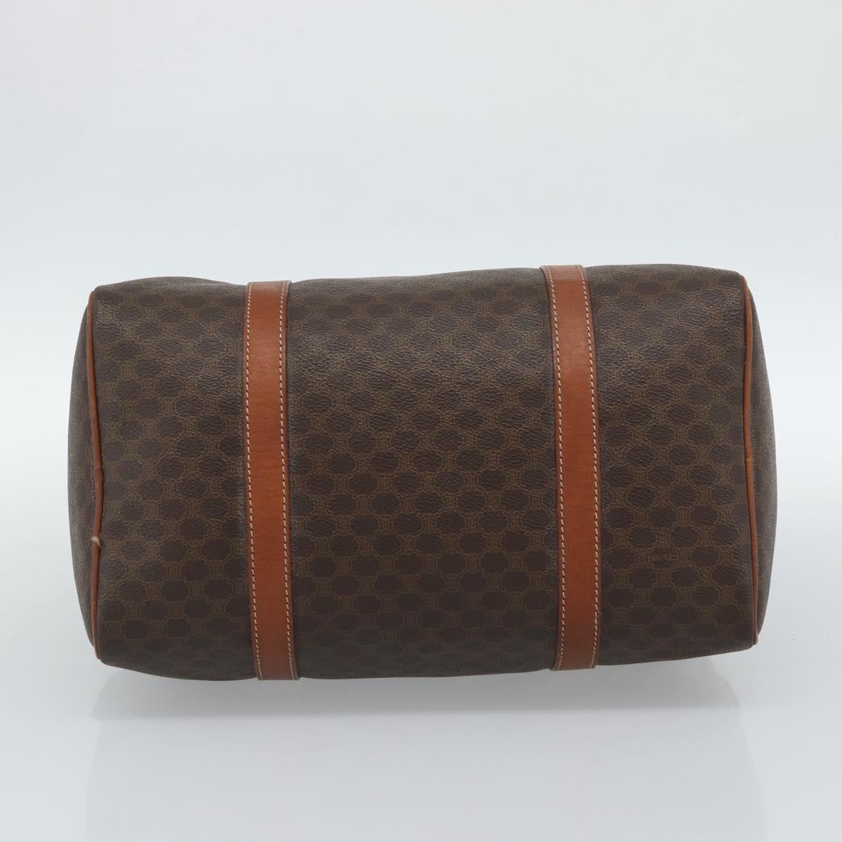 CELINE Macadam Canvas Hand Bag PVC Brown Auth 188100A