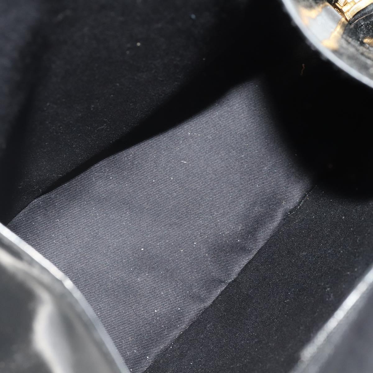 GUCCI Bamboo Body Bag Patent leather Black Auth 188102