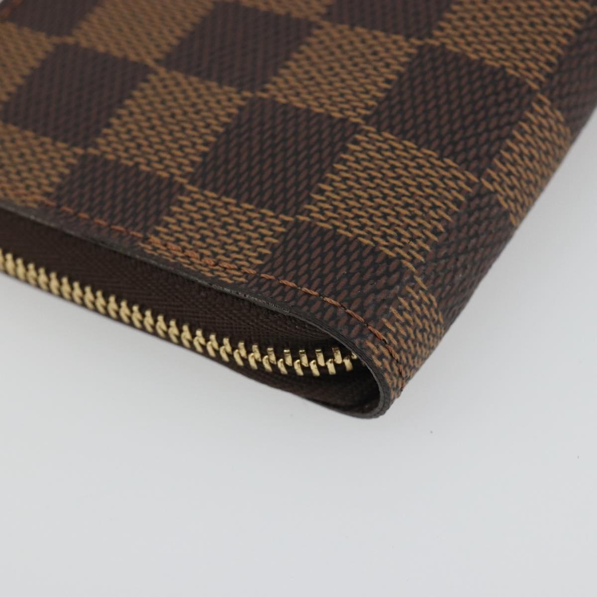 LOUIS VUITTON Damier Ebene Zippy Coin Purse N63070 LV Auth 188104M