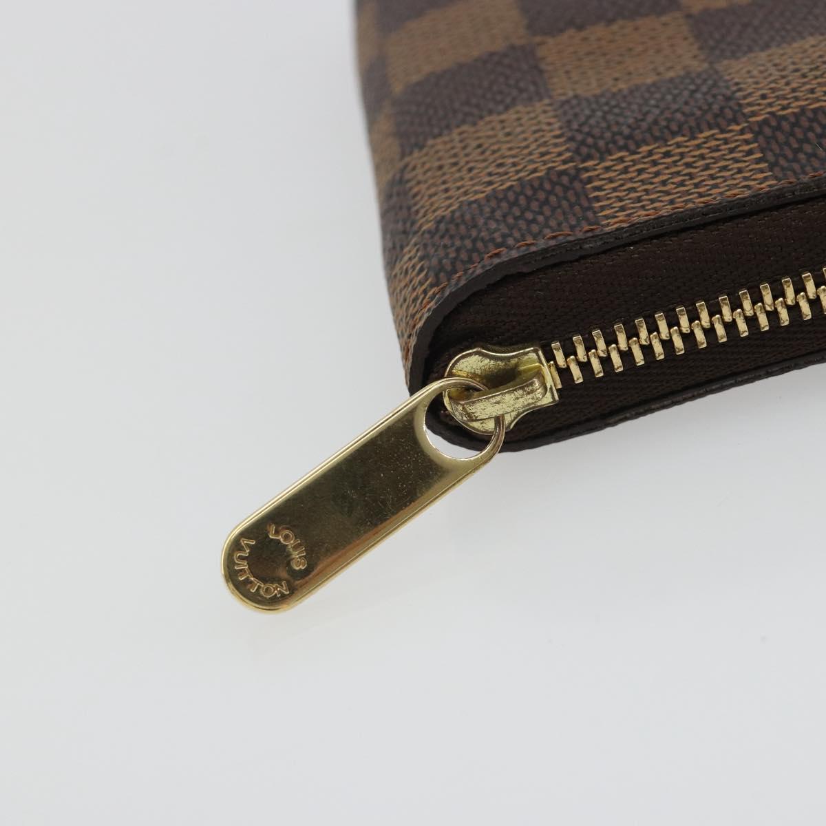 LOUIS VUITTON Damier Ebene Zippy Coin Purse N63070 LV Auth 188104M