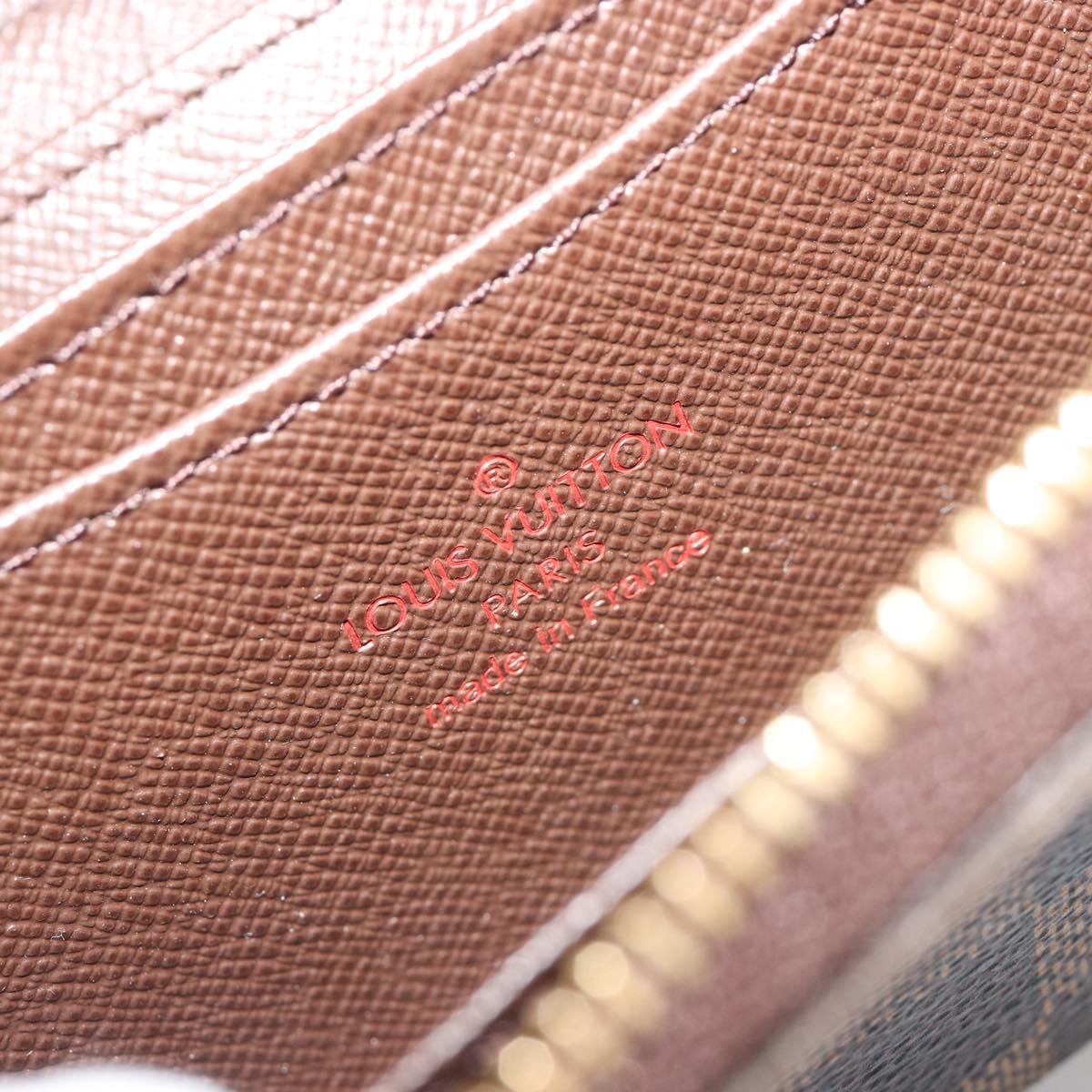 LOUIS VUITTON Damier Ebene Zippy Coin Purse N63070 LV Auth 188104M