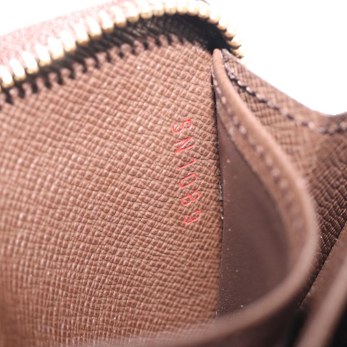 LOUIS VUITTON Damier Ebene Zippy Coin Purse N63070 LV Auth 188104M