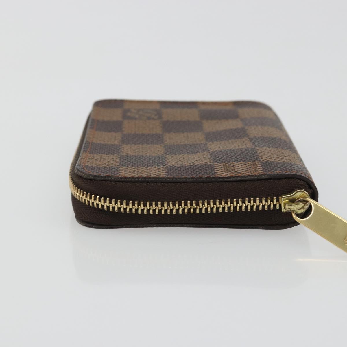LOUIS VUITTON Damier Ebene Zippy Coin Purse N63070 LV Auth 188104M