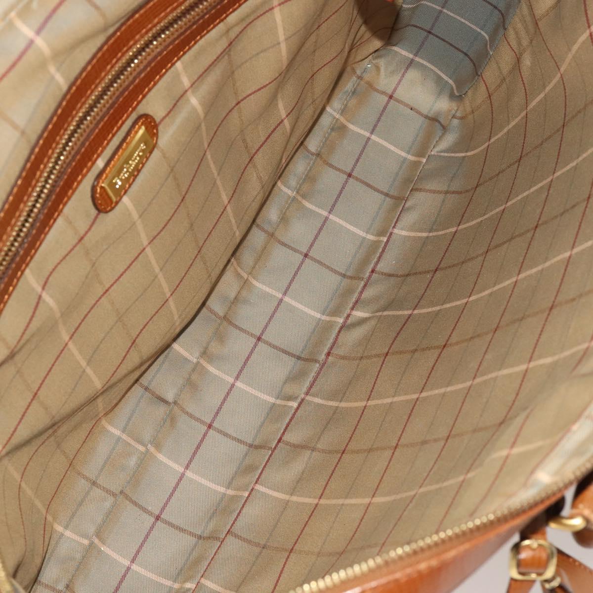 Burberrys Hand Bag Leather Canvas 4 Set Brown Beige Auth 188107