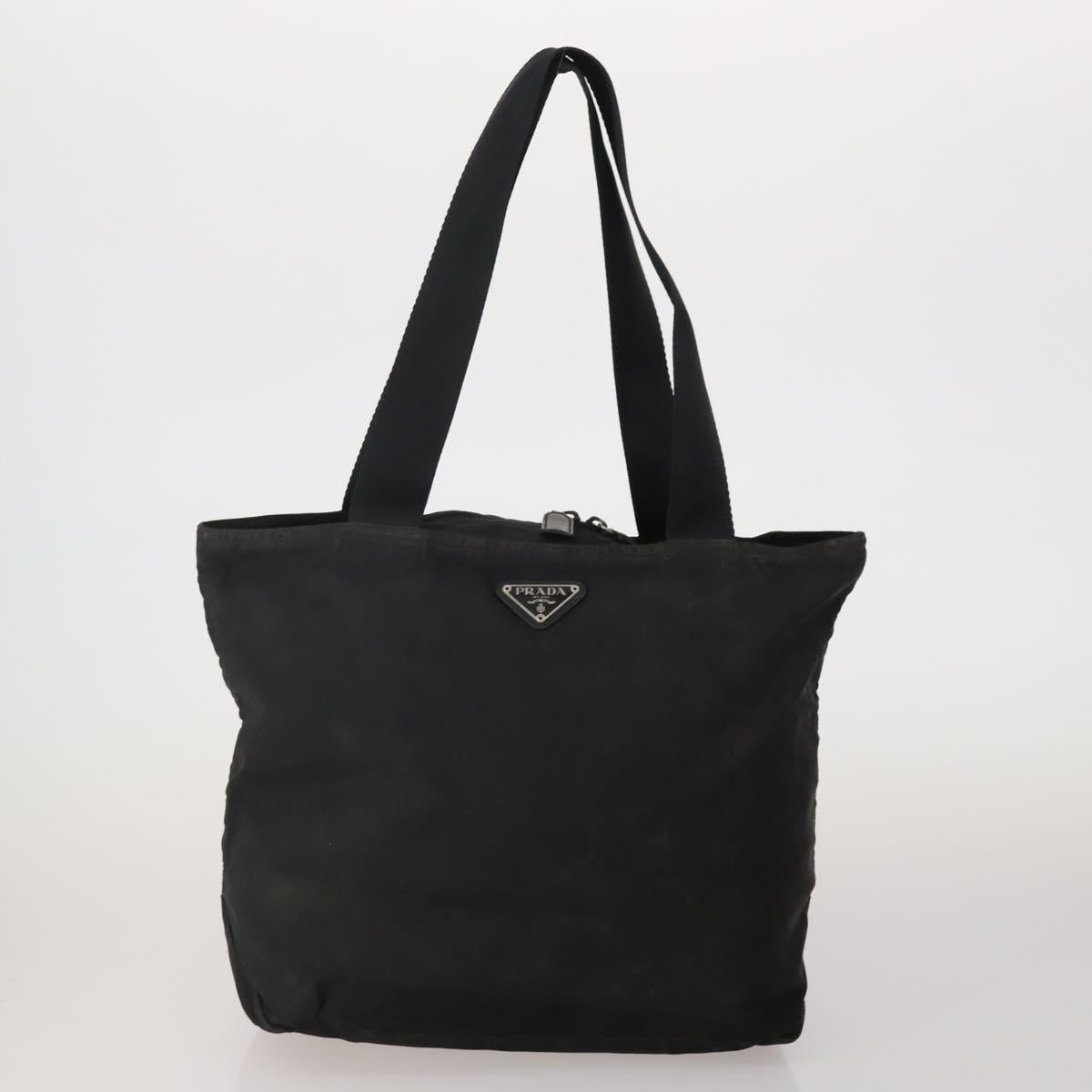 PRADA PRADA Hand Bag Nylon 5 Set Black Orange Auth 188109