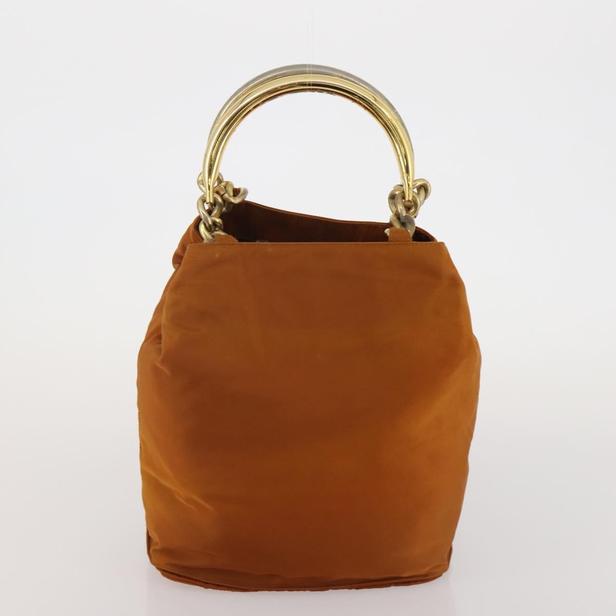 PRADA PRADA Hand Bag Nylon 5 Set Black Orange Auth 188109