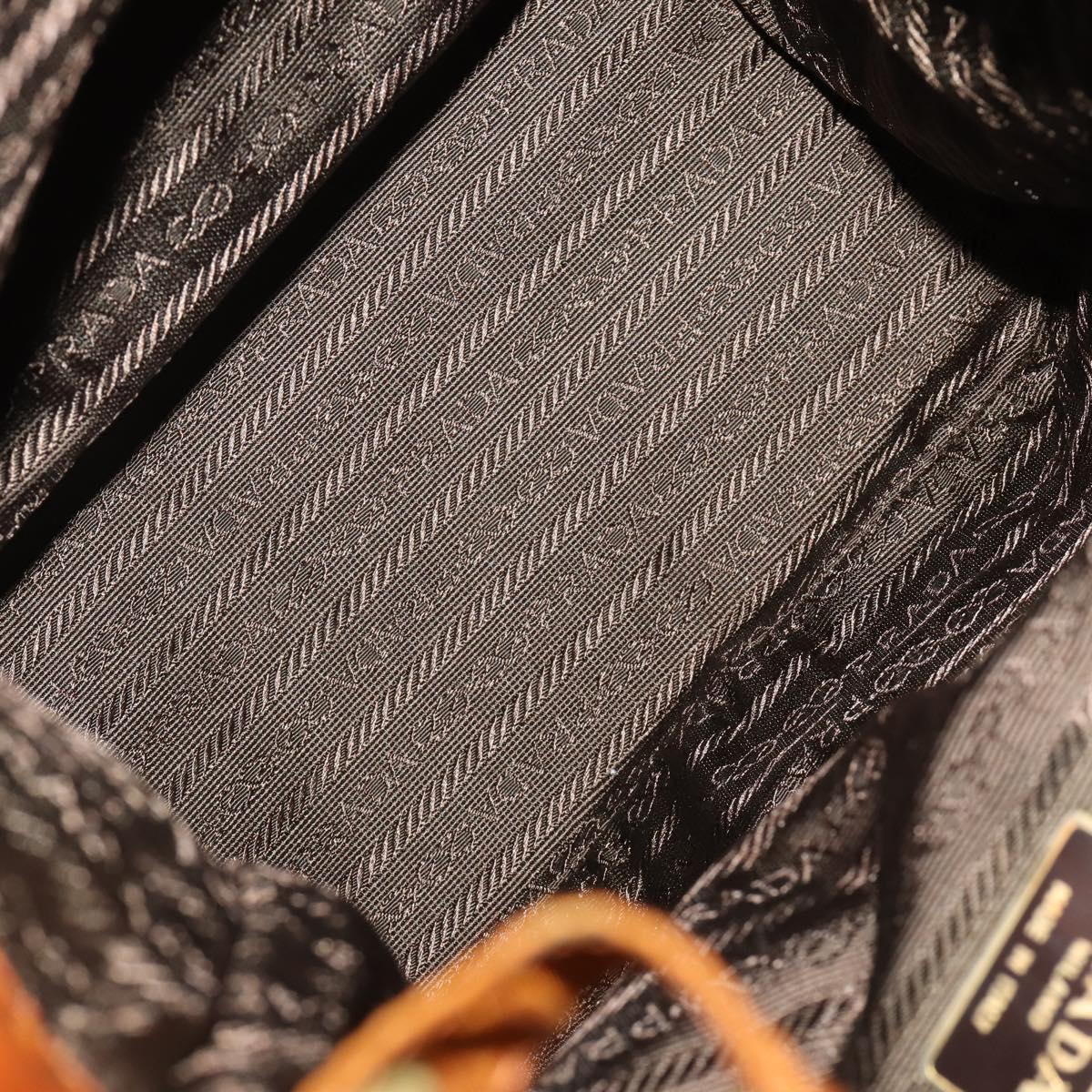 PRADA PRADA Hand Bag Nylon 5 Set Black Orange Auth 188109