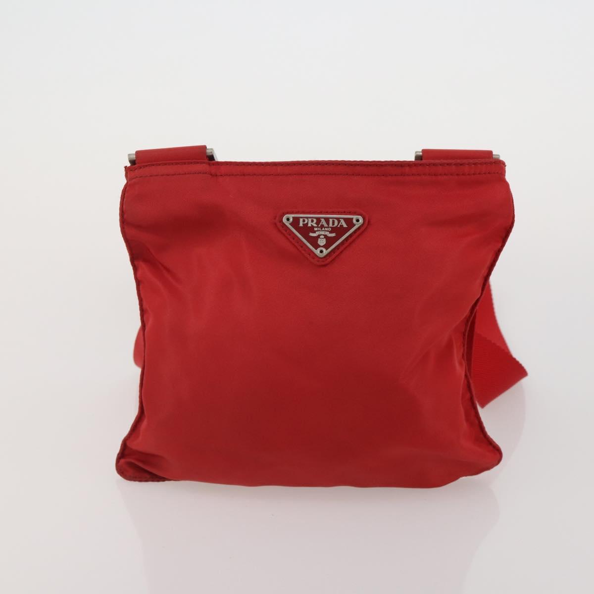 PRADA Hand Bag Nylon Leather 5 Set Black Brown Red Auth 188112