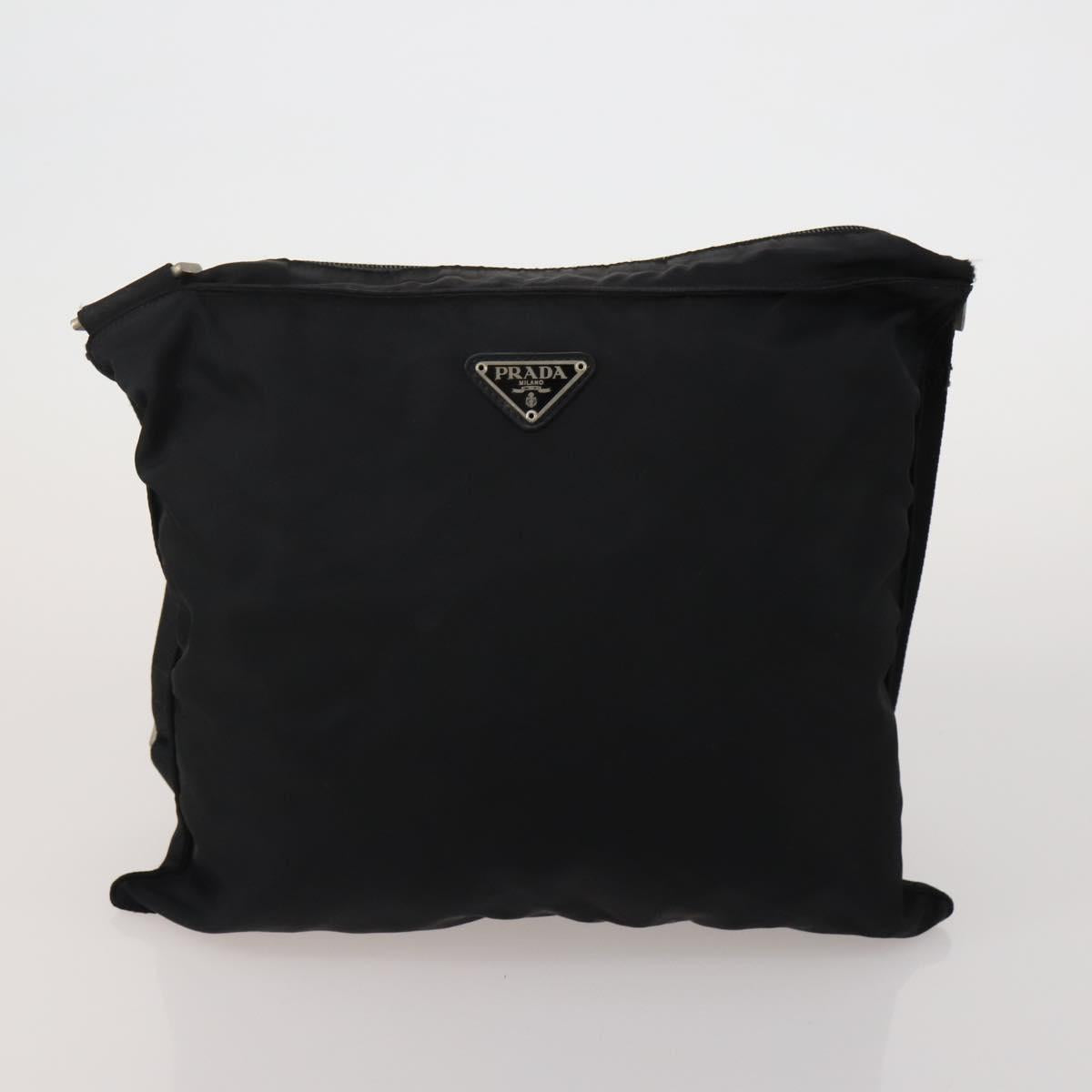 PRADA Shoulder Bag Nylon 5 Set Black Khaki Auth 188113