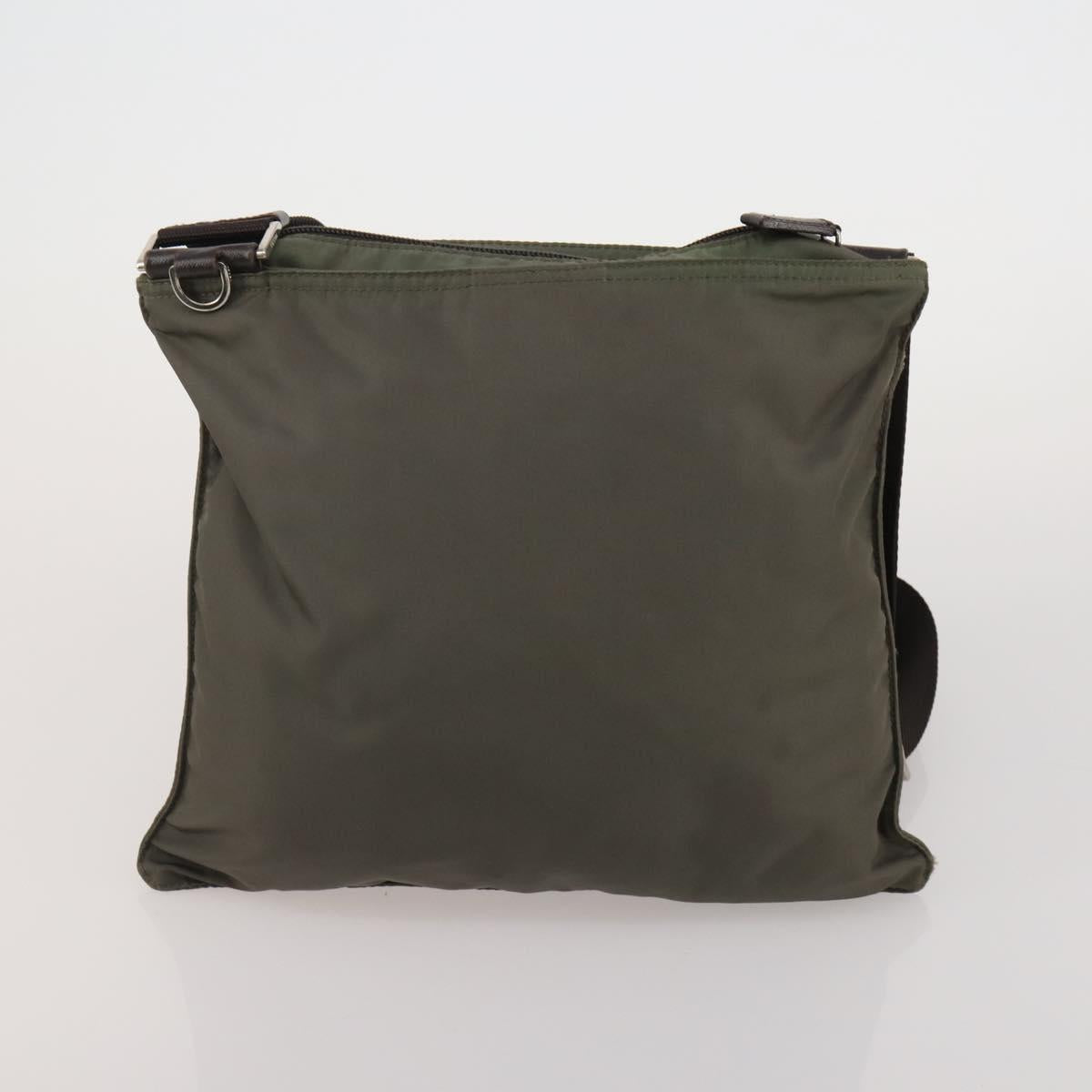 PRADA Shoulder Bag Nylon 5 Set Black Khaki Auth 188113