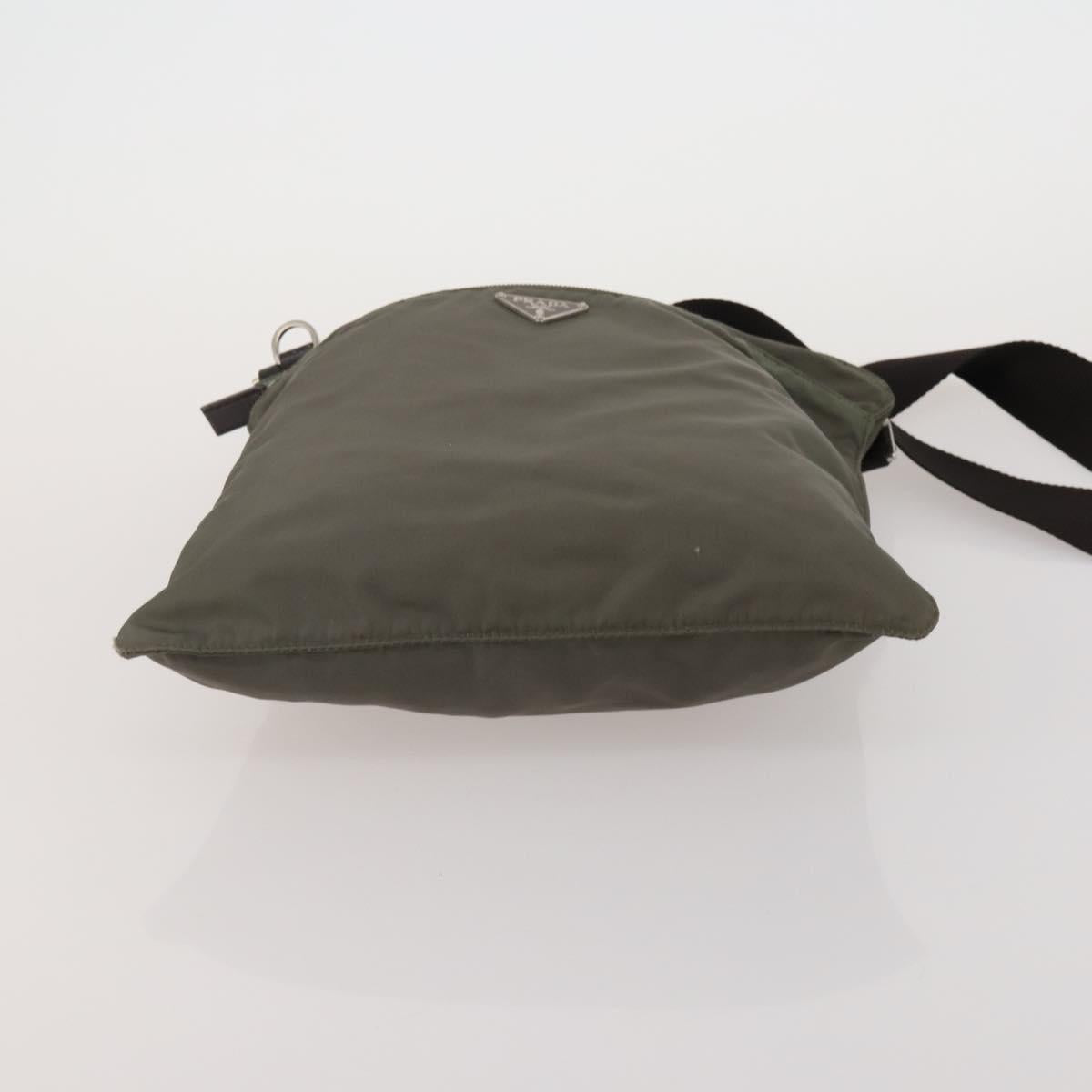 PRADA Shoulder Bag Nylon 5 Set Black Khaki Auth 188113