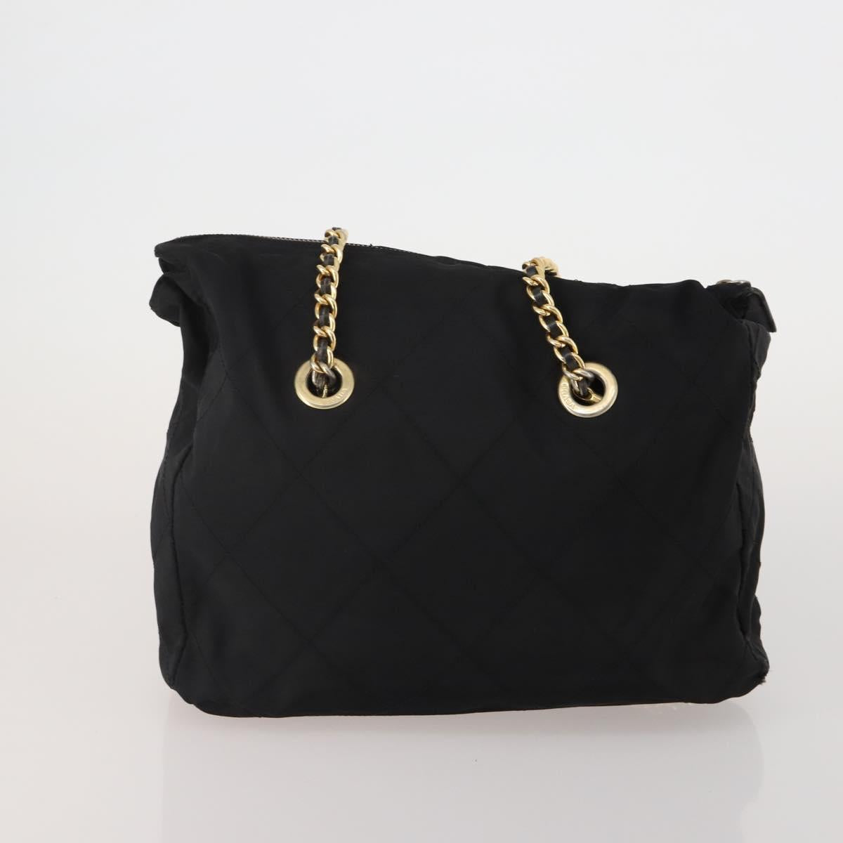 PRADA Shoulder Bag Nylon 4 Set Black Auth 188115