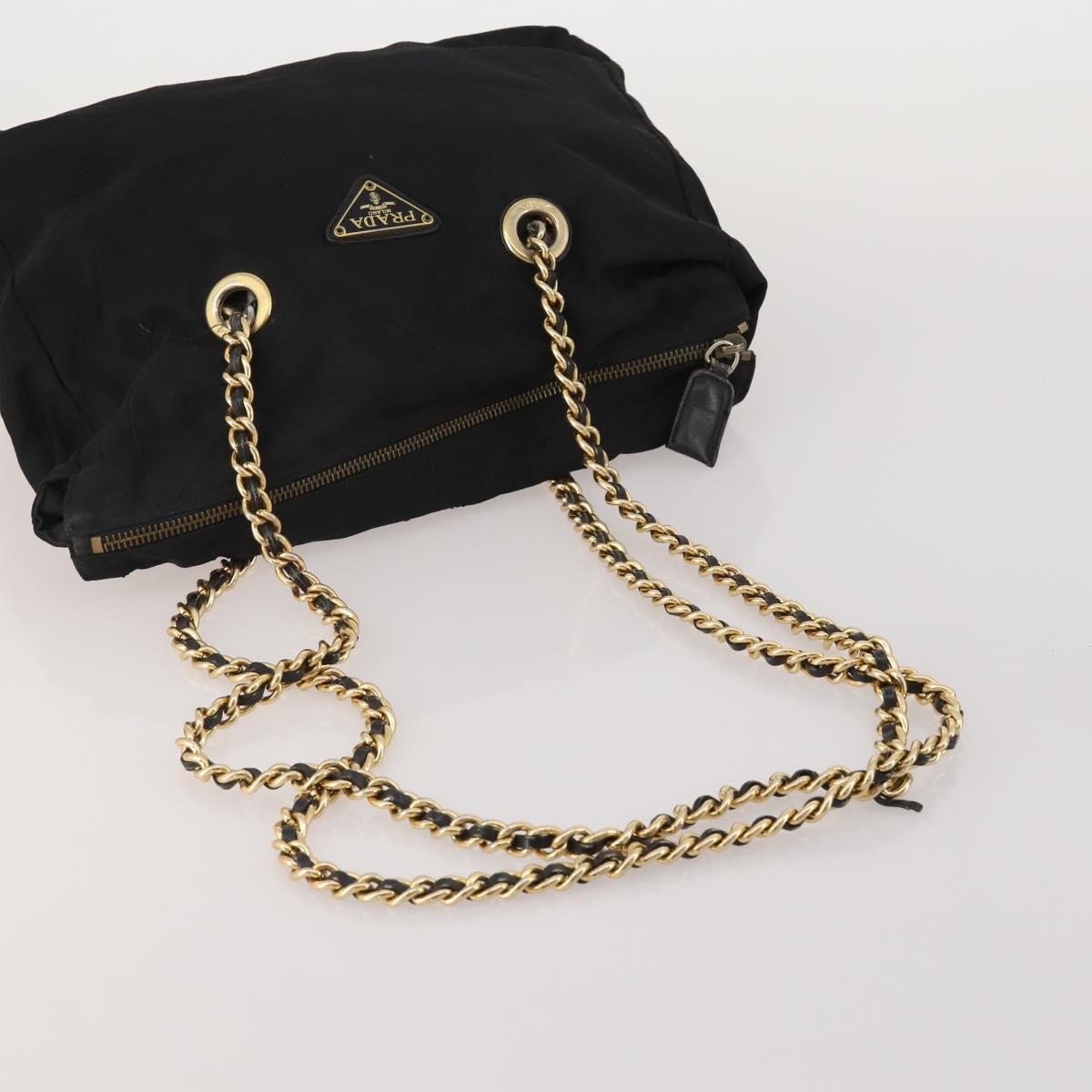 PRADA Shoulder Bag Nylon 4 Set Black Auth 188115