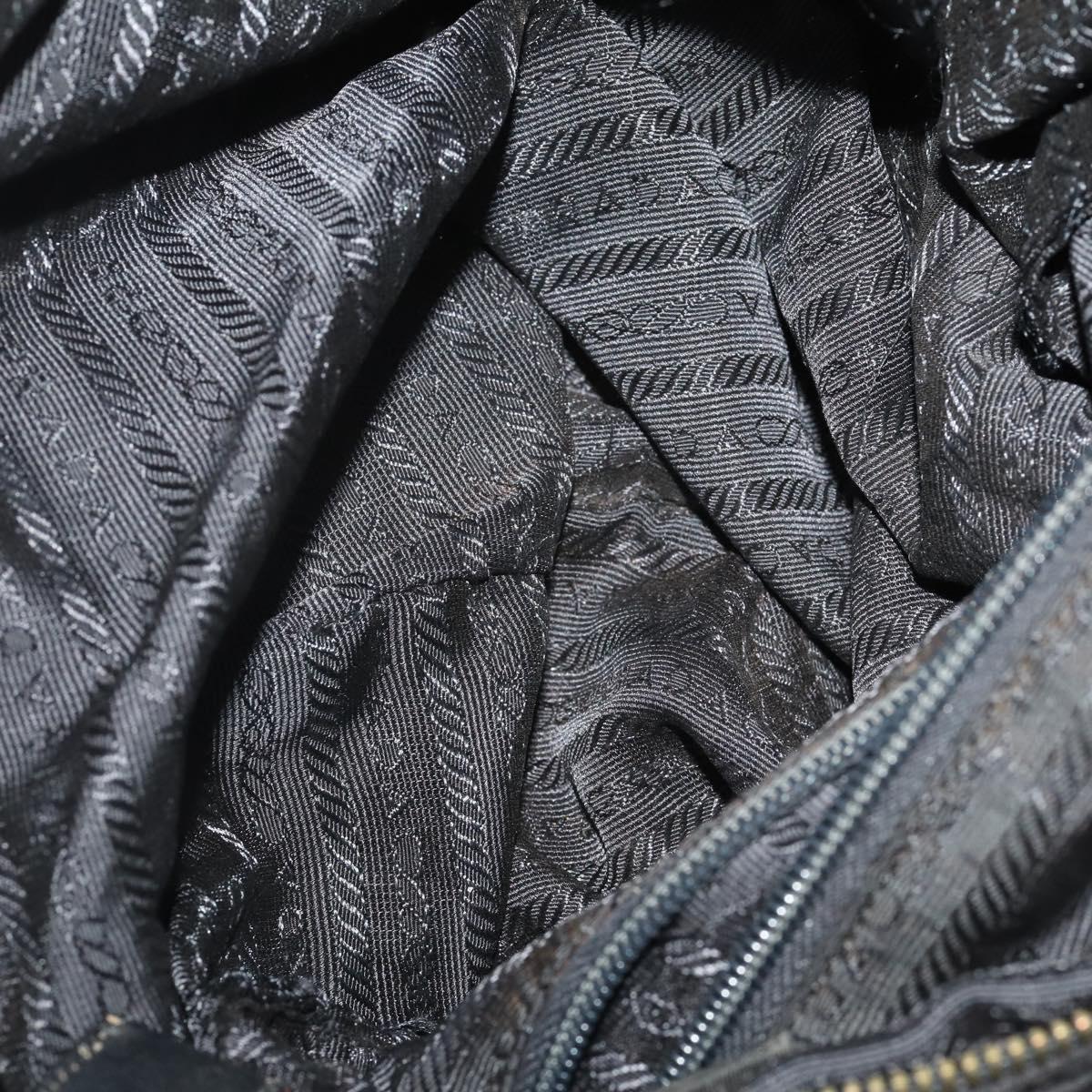 PRADA Shoulder Bag Nylon 4 Set Black Auth 188115