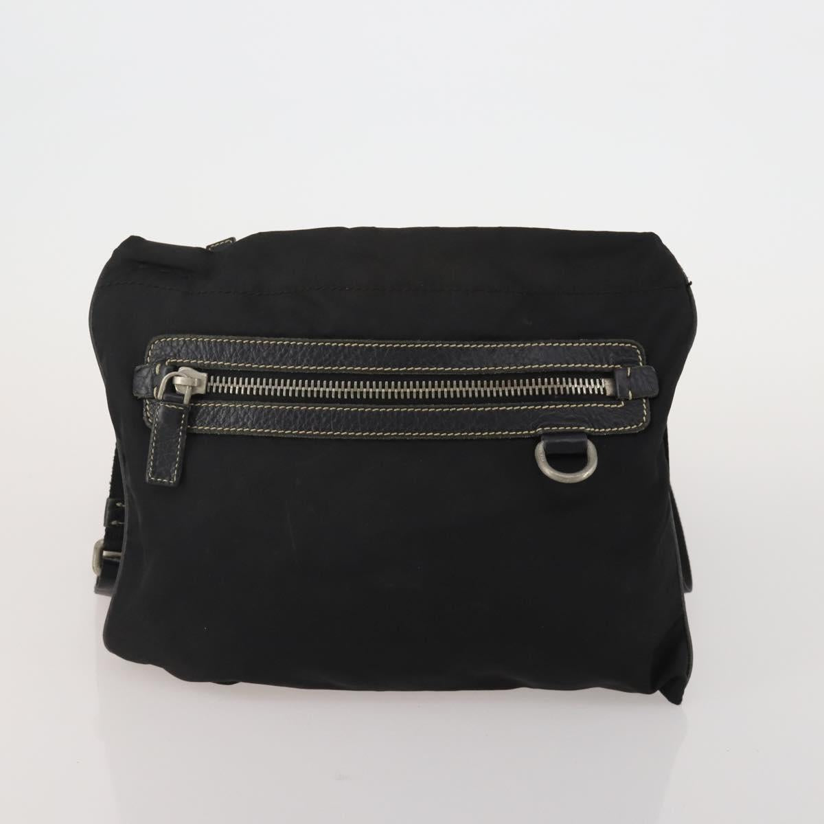 PRADA Shoulder Bag Nylon 4 Set Black Auth 188115