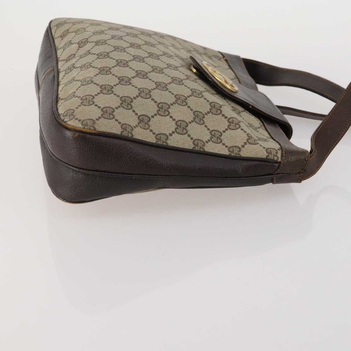 GUCCI Micro GG Supreme Tote Bag PVC 3 Set Beige Auth 188117