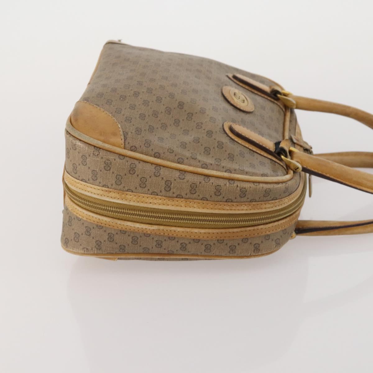 GUCCI Micro GG Supreme Tote Bag PVC 3 Set Beige Auth 188117