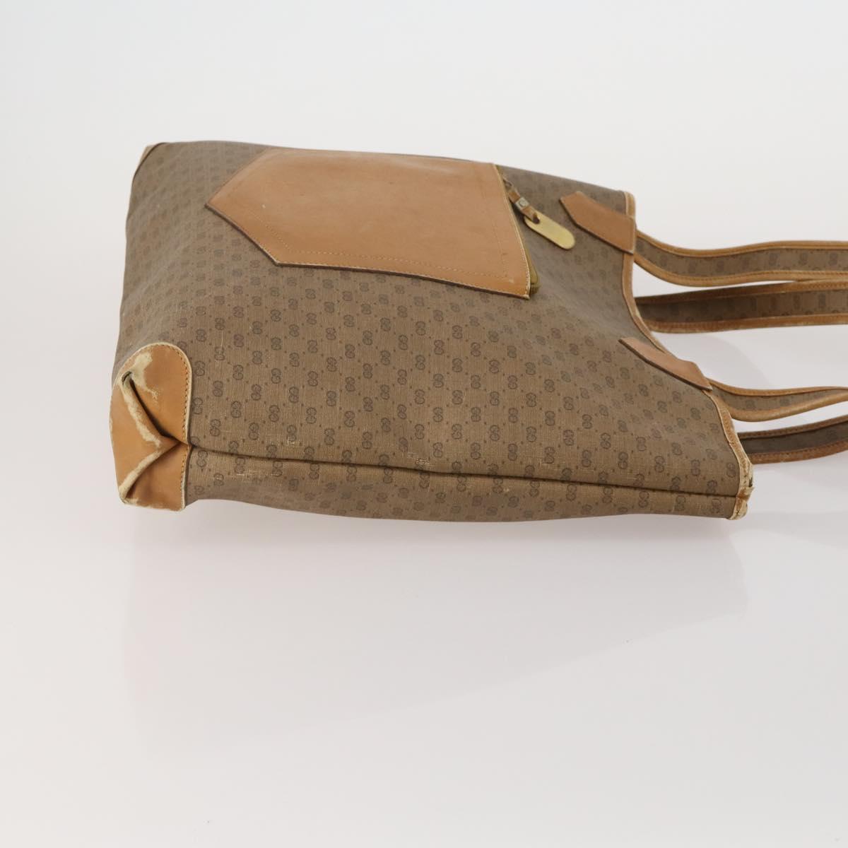 GUCCI Micro GG Supreme Tote Bag PVC 3 Set Beige Auth 188117