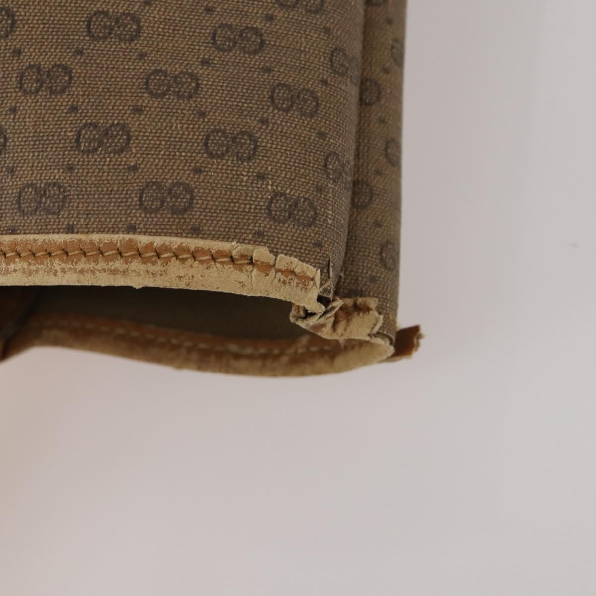 GUCCI Micro GG Supreme Tote Bag PVC 3 Set Beige Auth 188117