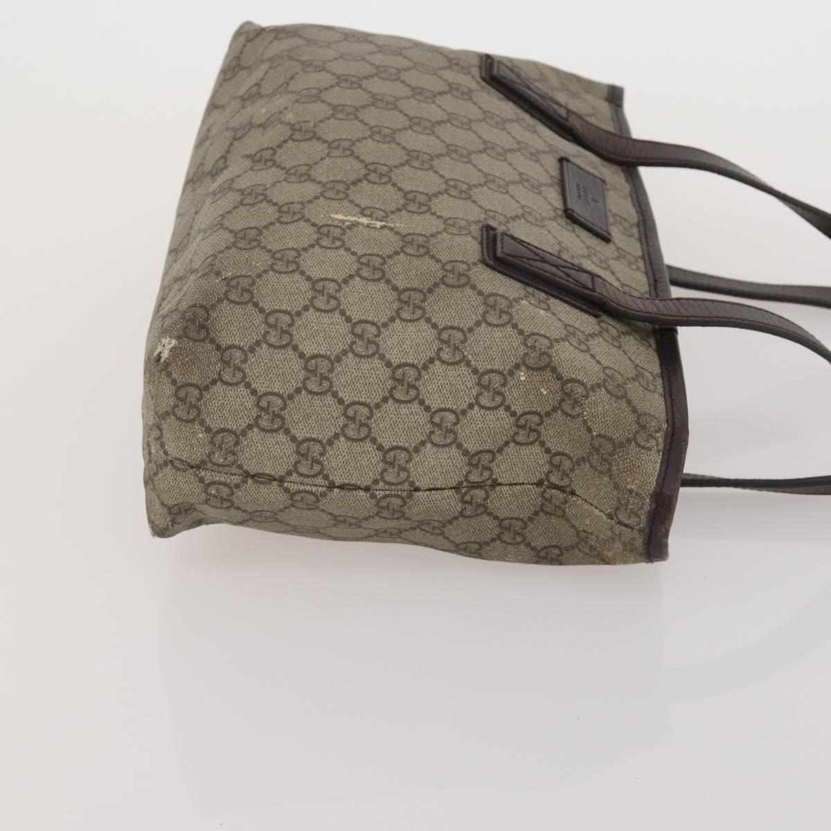 GUCCI GG Supreme Shoulder Bag PVC 3 Set Beige Auth 188118