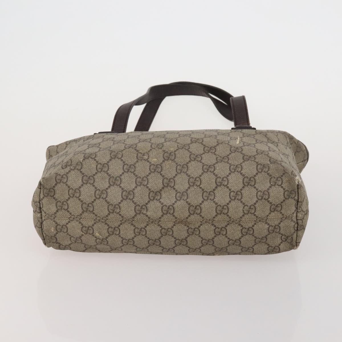 GUCCI GG Supreme Shoulder Bag PVC 3 Set Beige Auth 188118