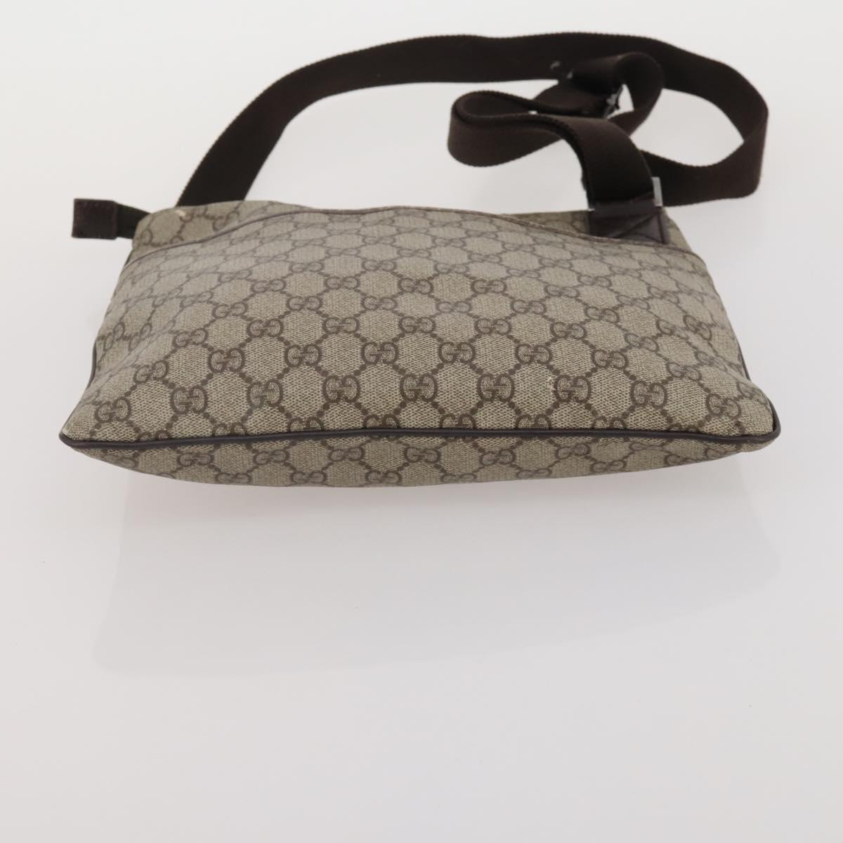 GUCCI GG Supreme Shoulder Bag PVC 3 Set Beige Auth 188118