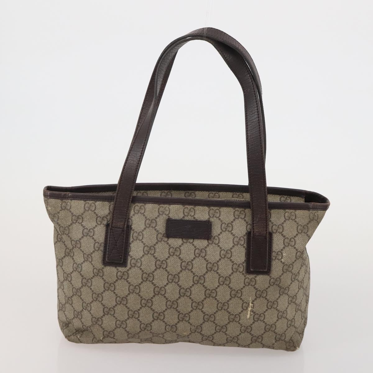 GUCCI GG Supreme Shoulder Bag PVC 3 Set Beige Auth 188118
