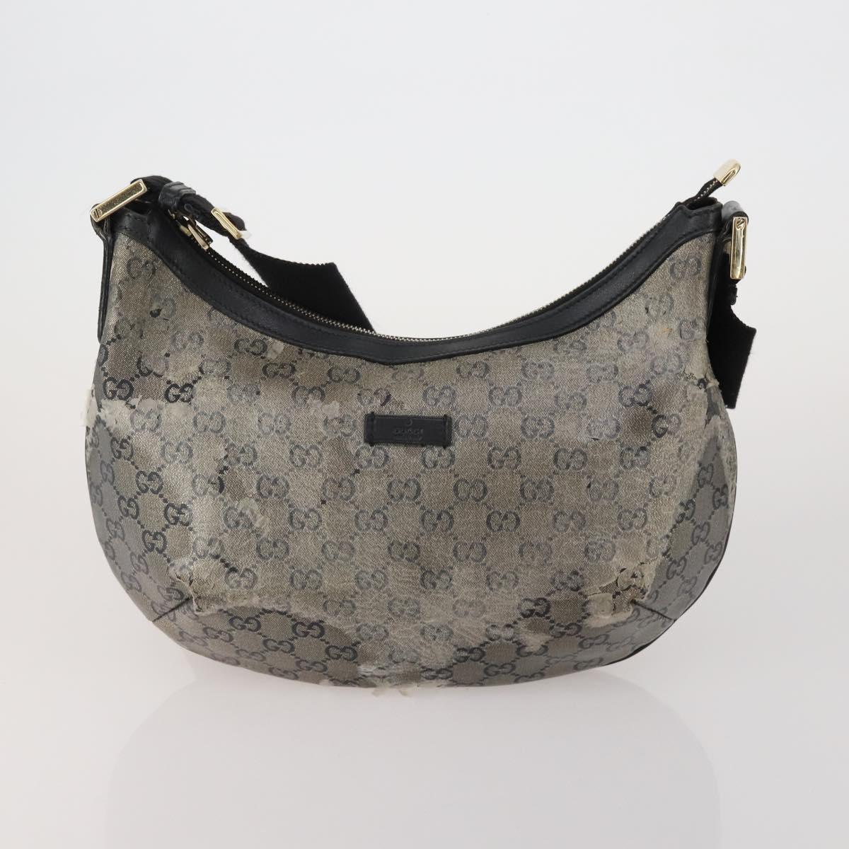 GUCCI GG Canvas GG Crystal Shoulder Bag 5 Set Beige Black Auth 188120