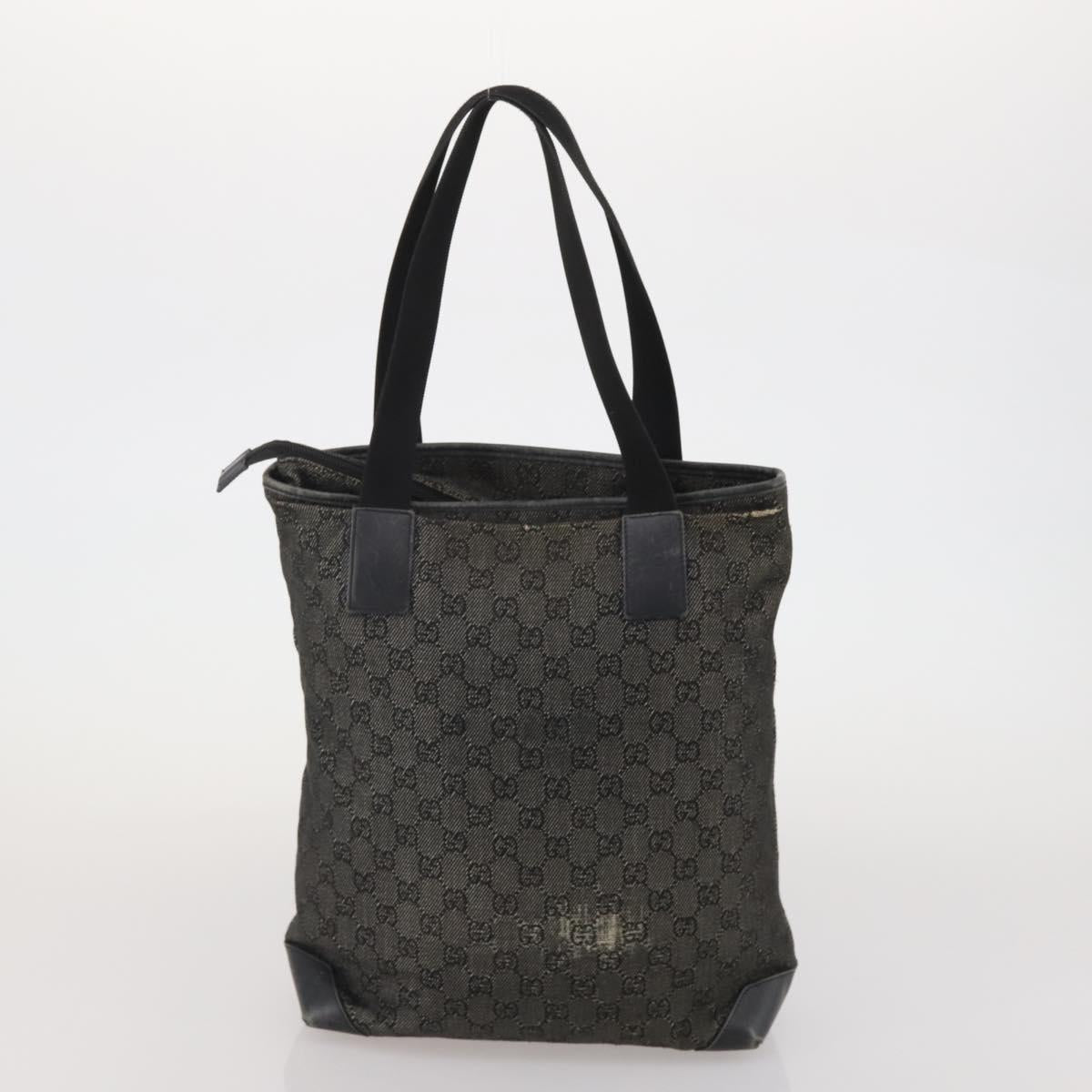 GUCCI GG Canvas GG Crystal Shoulder Bag 5 Set Beige Black Auth 188120