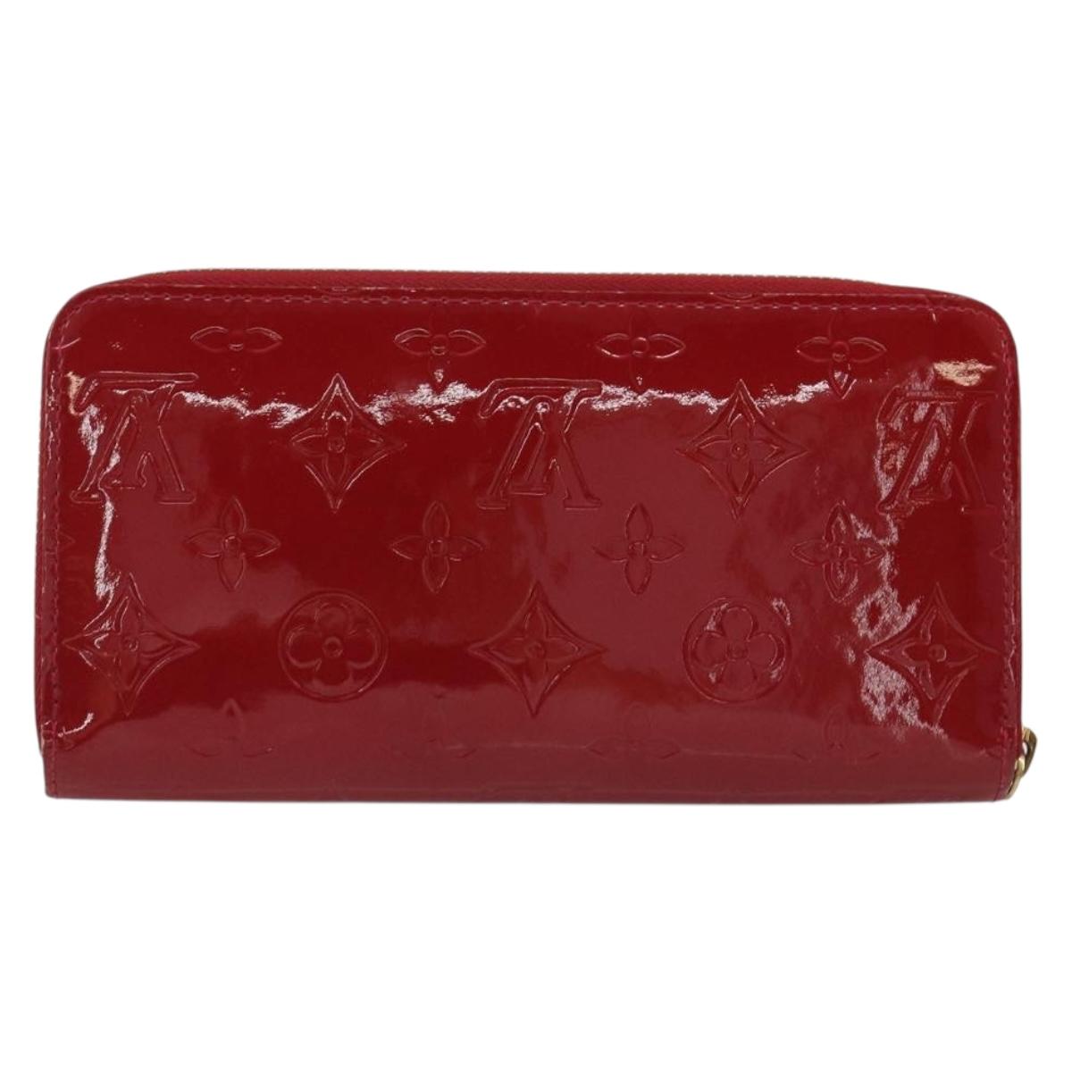 LOUIS VUITTON Monogram Vernis Zippy Wallet Pomme D'amour M91981 Auth 188188A