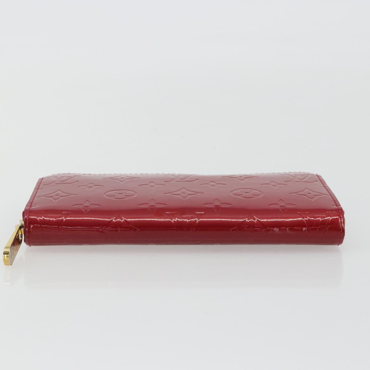 LOUIS VUITTON Monogram Vernis Zippy Wallet Pomme D'amour M91981 Auth 188188A
