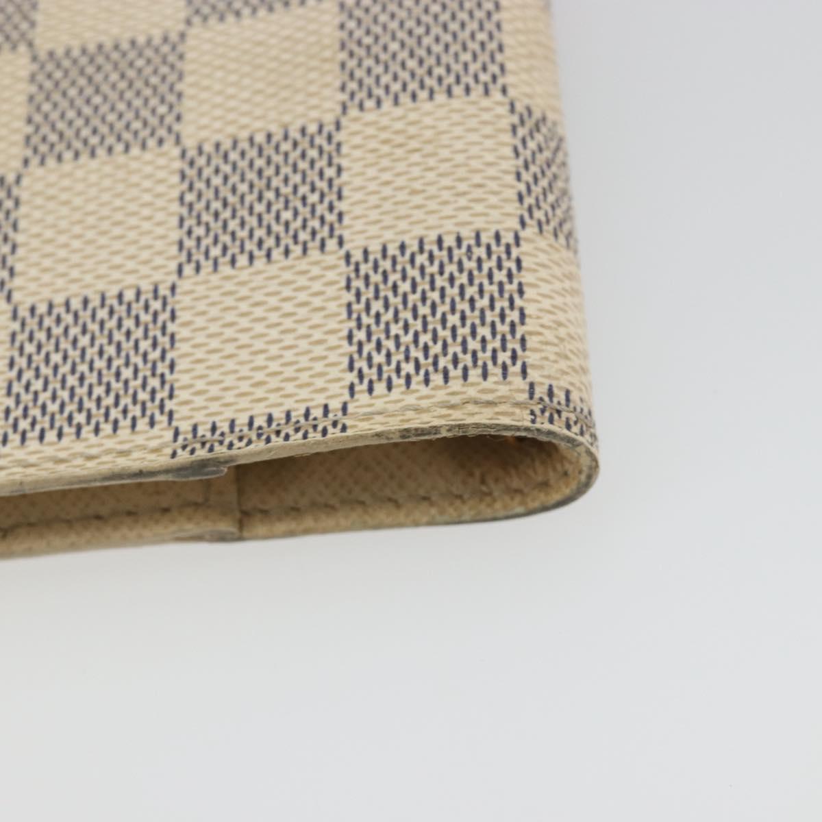 LOUIS VUITTON Damier Azur Agenda PM Day Planner Cover R20706 LV Auth 188195