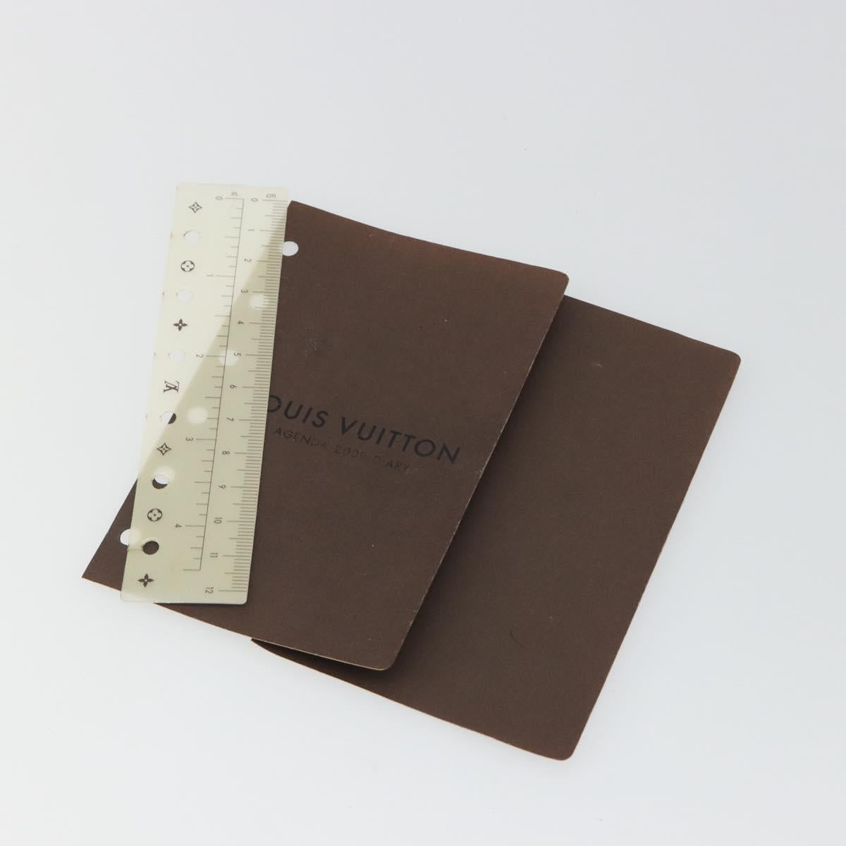 LOUIS VUITTON Damier Azur Agenda PM Day Planner Cover R20706 LV Auth 188195
