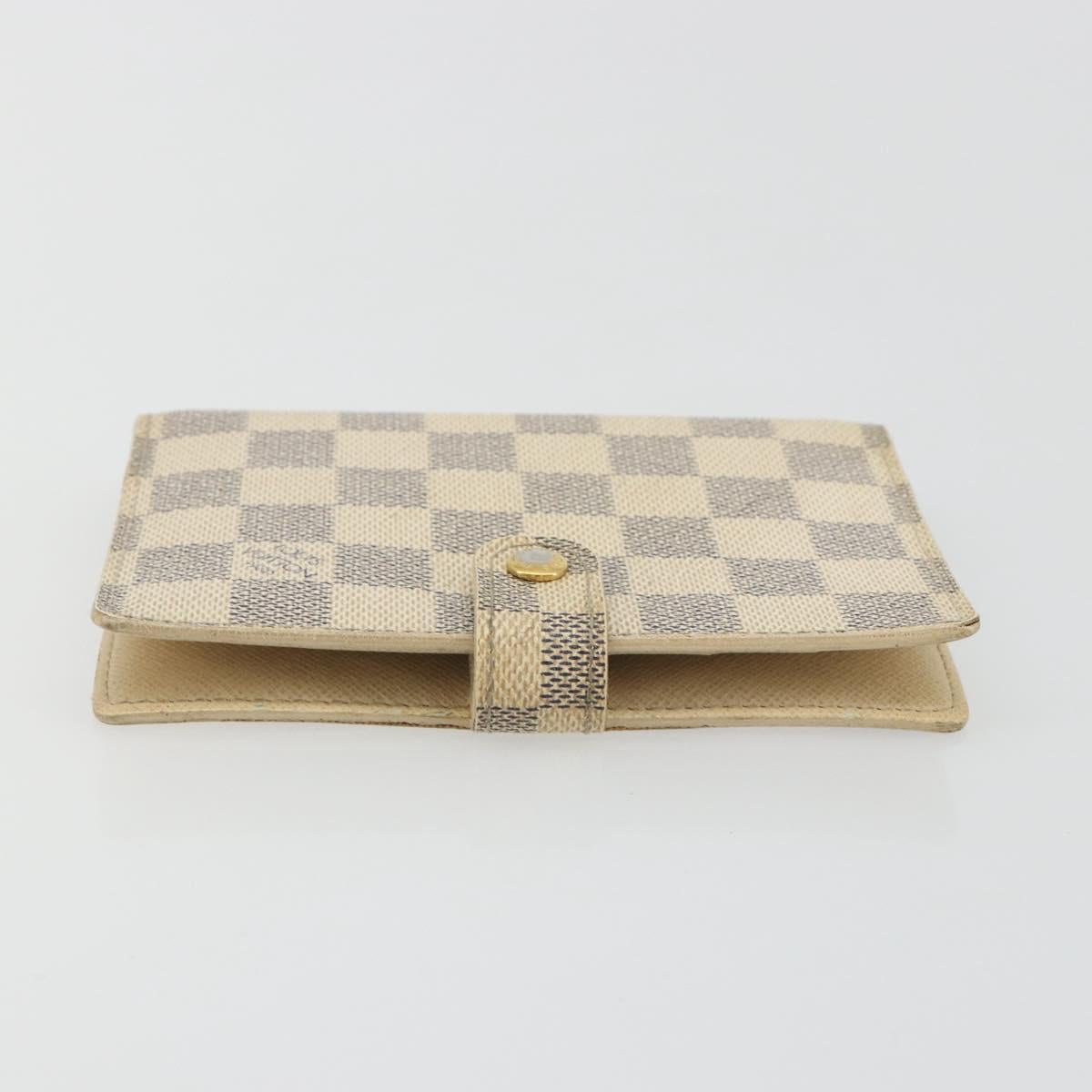LOUIS VUITTON Damier Azur Agenda PM Day Planner Cover R20706 LV Auth 188195